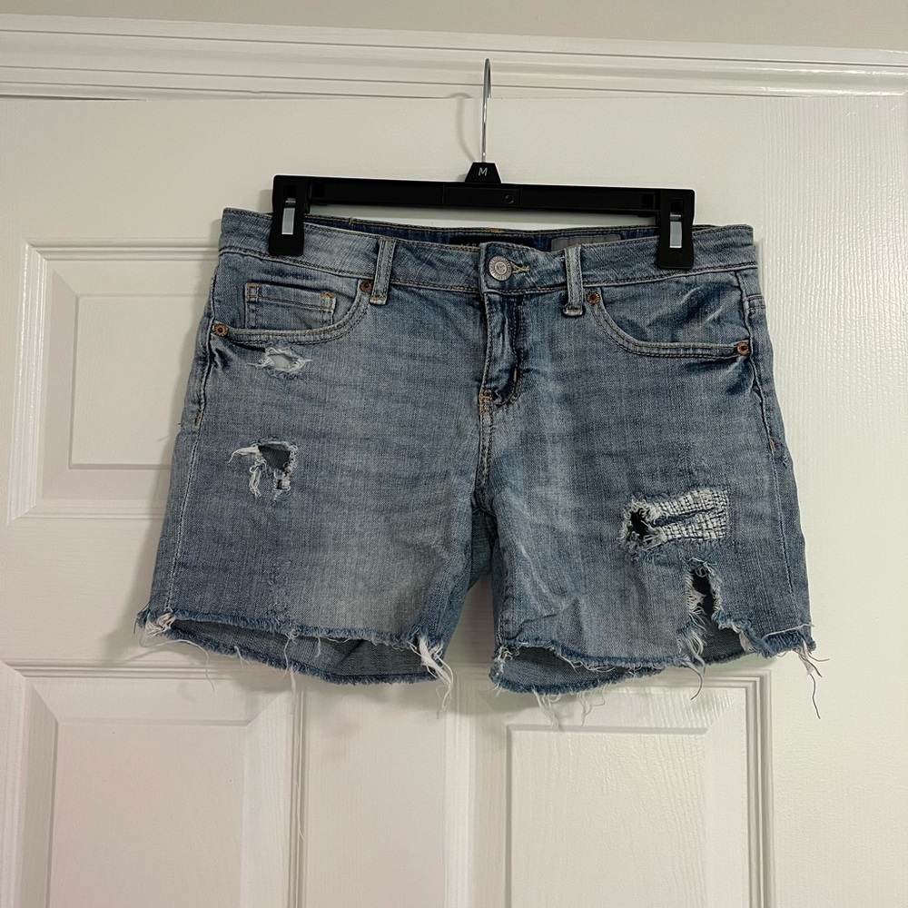 Distressed Blue Denim Shorts | Aeropostale Shorts